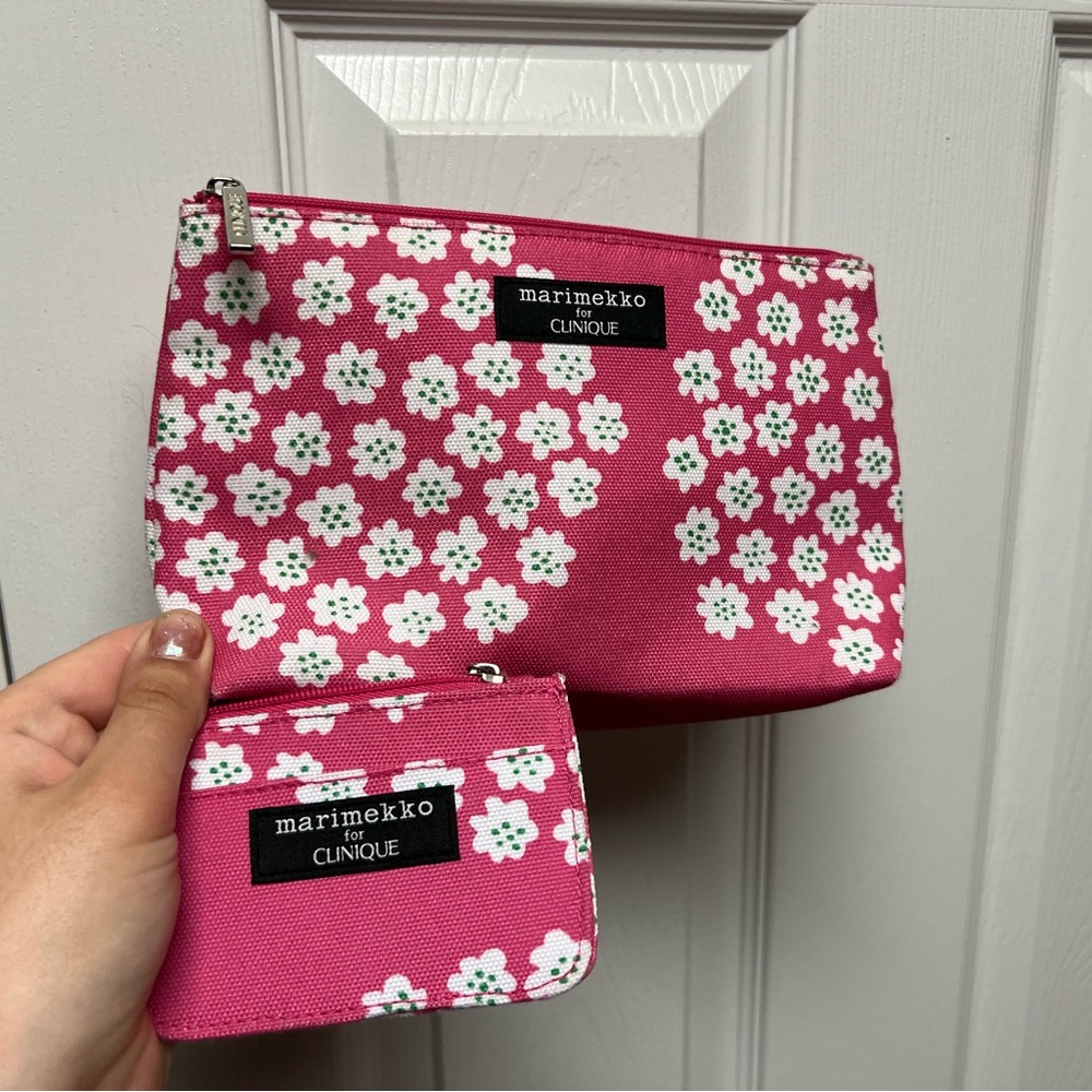 Marimekko for Clinique cosmetic bag + mini coin bag